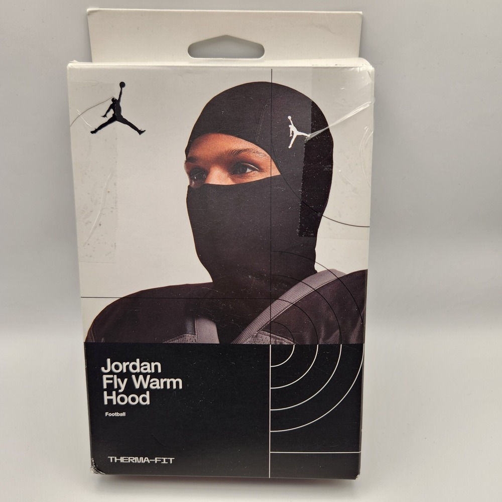 Jordan Nike Therma-Fit Fly Warm Black Football Hood Mens Ski Mask New